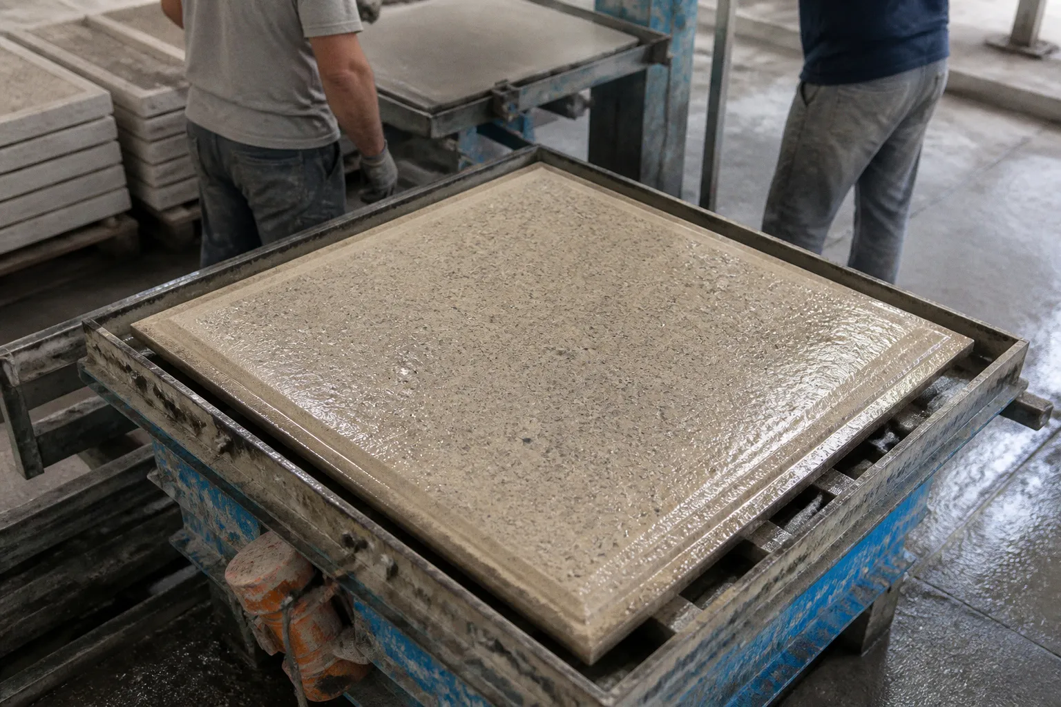 Marche en pierre reconstituée : fabrication pas à pas