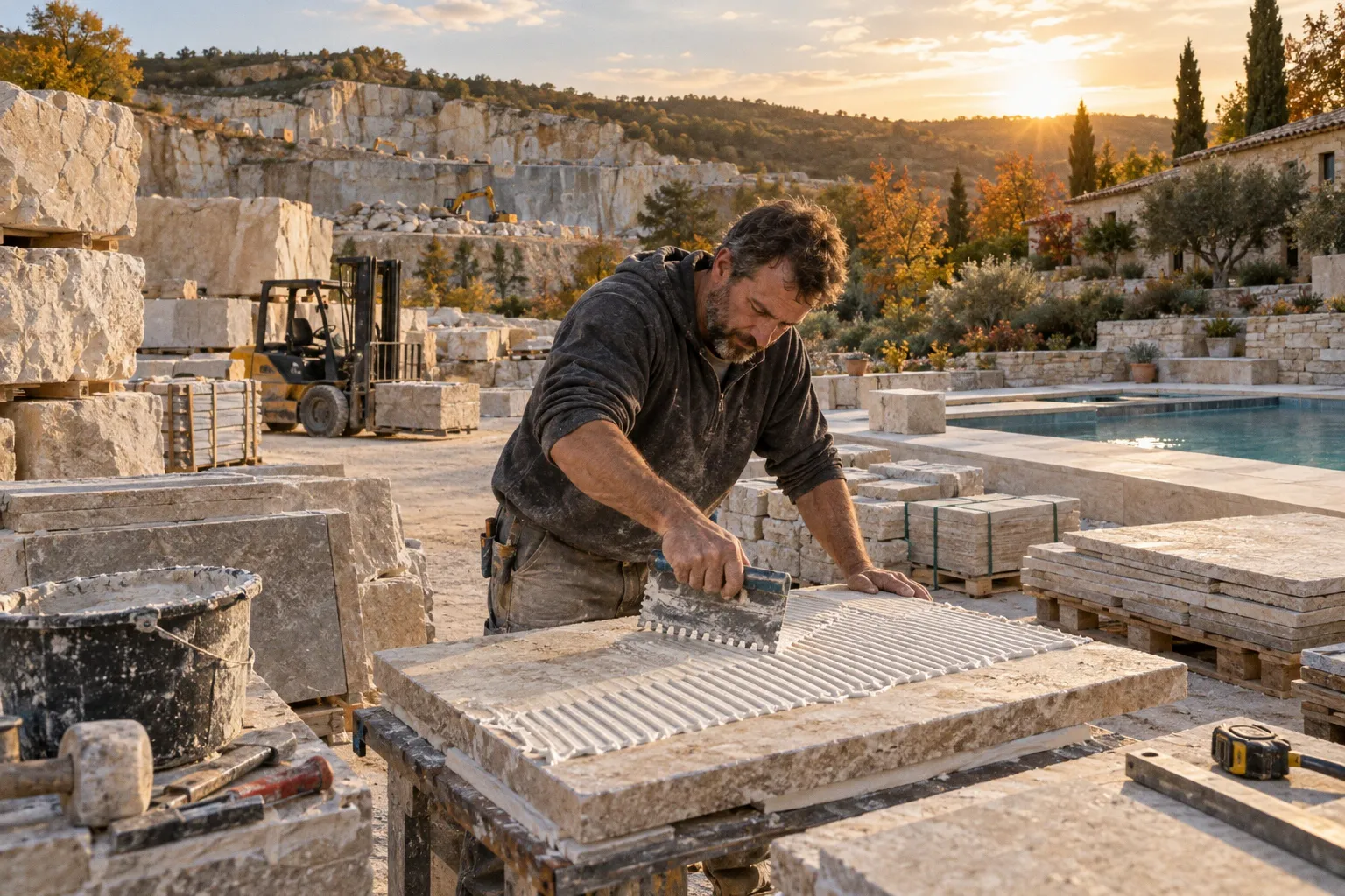 Mortier colle haute performance : avant après une pose durable
