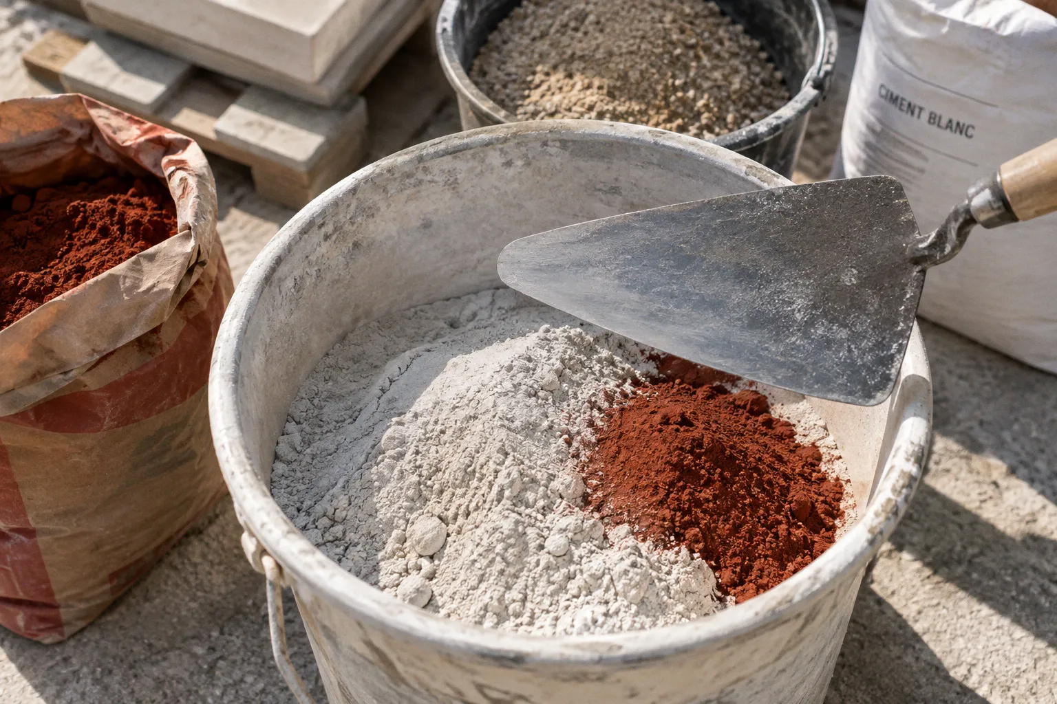 Pigments pour béton décoratif : réussir le dosage et le mélange