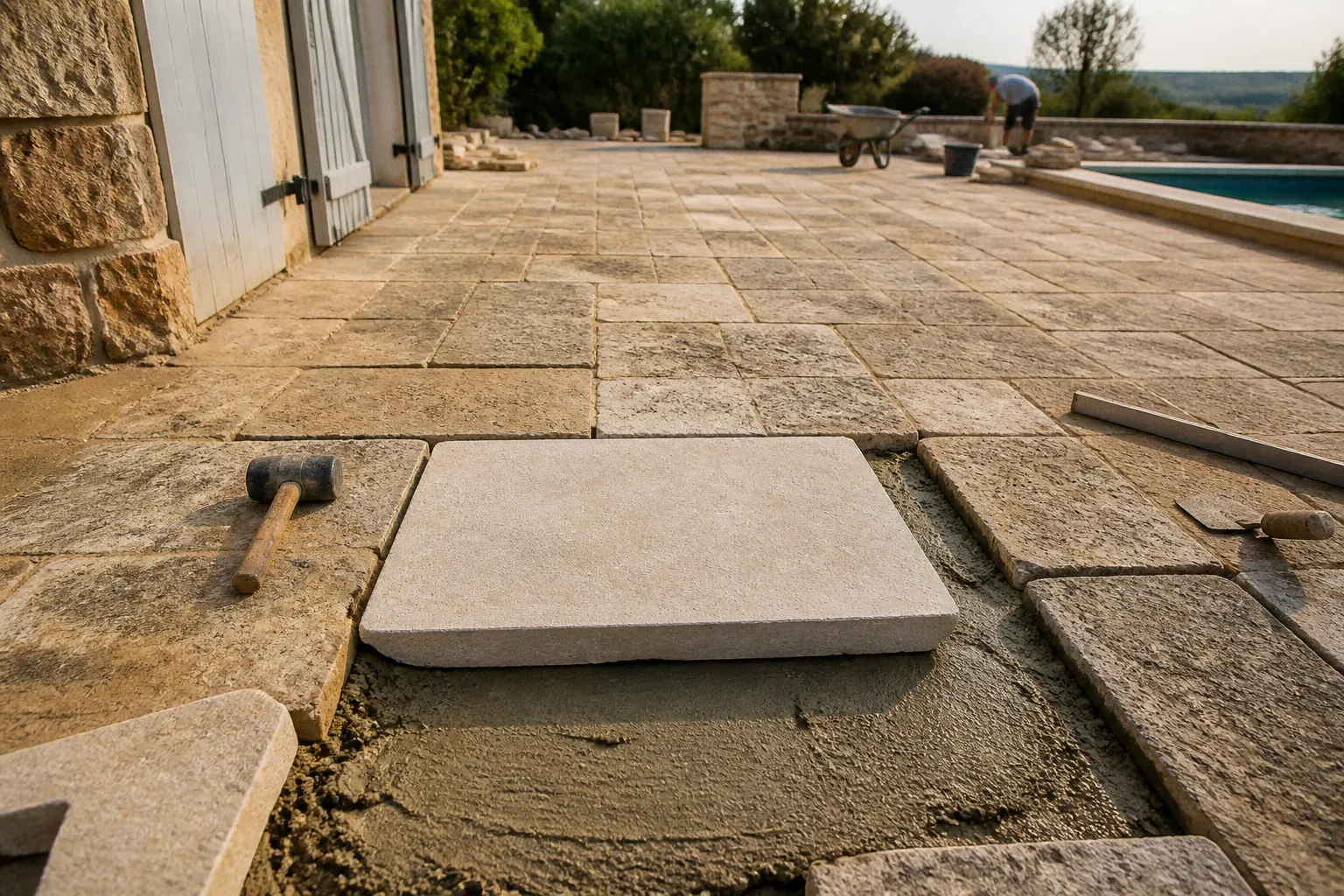 Rénovation de dallage en pierre : le chantier pas à pas