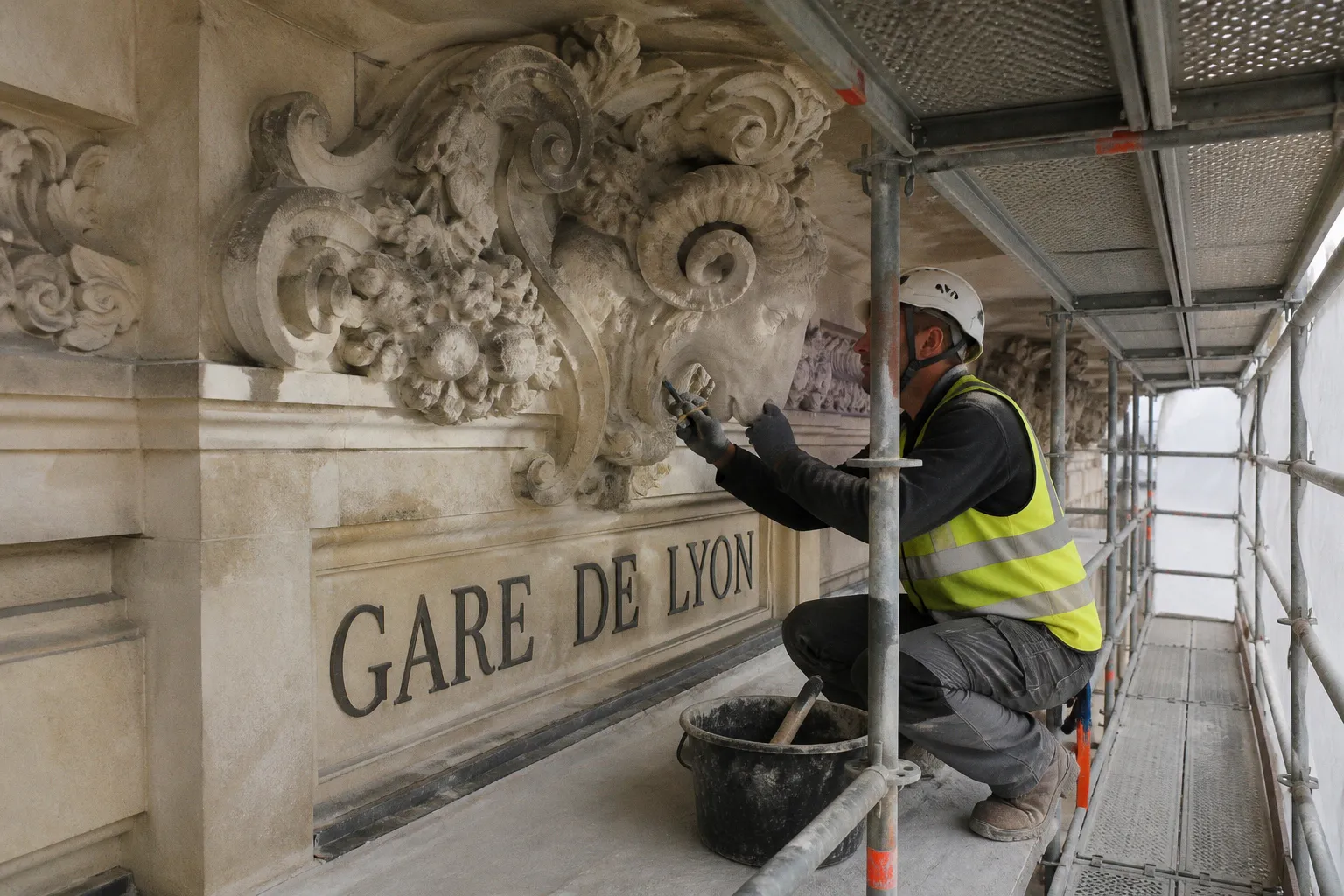 Restauration historique : la façade de la gare de Lyon retrouve ses ornements d'origine